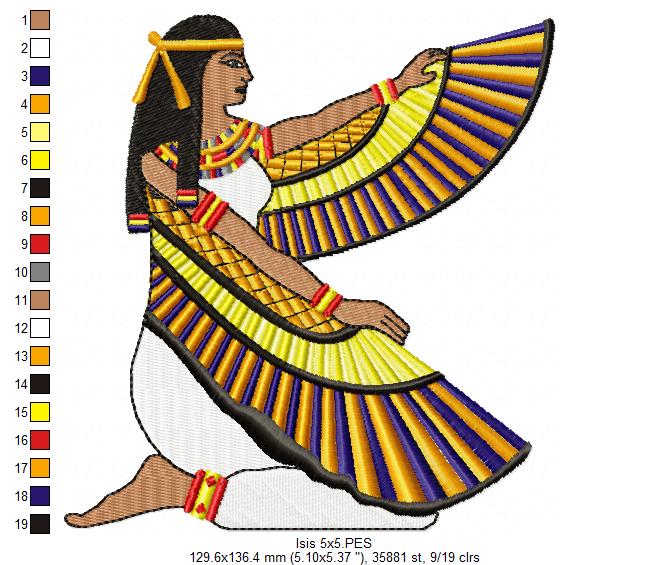 Isis - Fill Stitch Embroidery