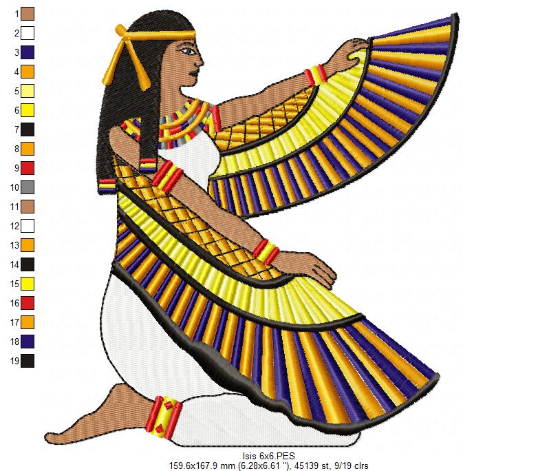 Isis - Fill Stitch Embroidery
