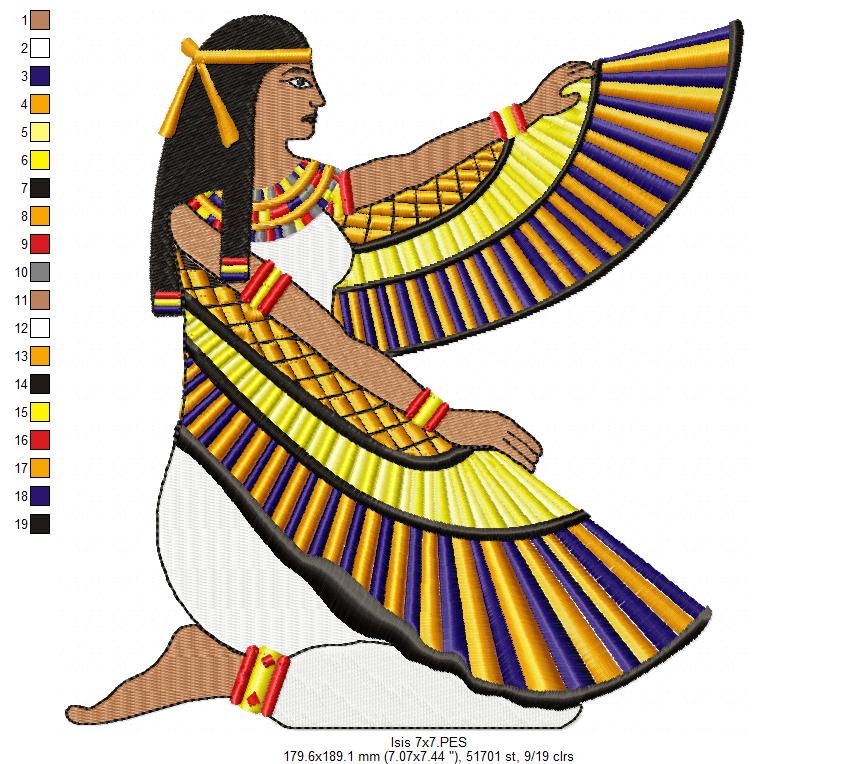 Isis - Fill Stitch Embroidery