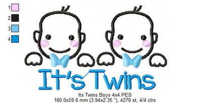 It's Twins - Set 0f 3 designs - Fill Stitch