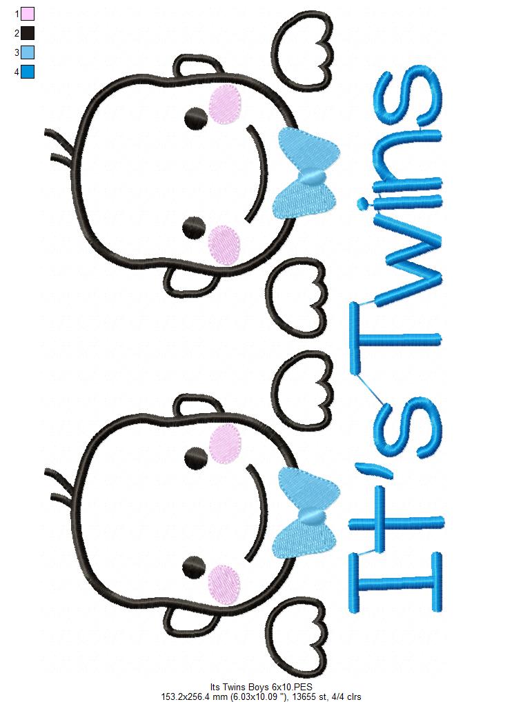 It's Twins - Set 0f 3 designs - Fill Stitch