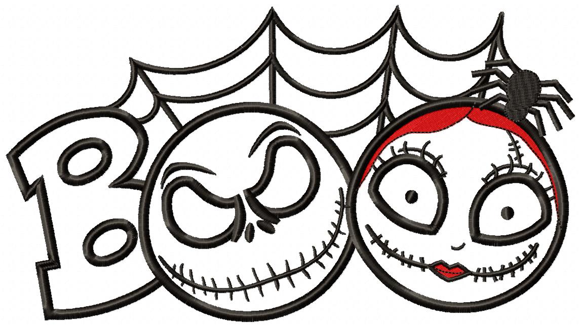 Halloween Skellington Boy and Girl - Applique