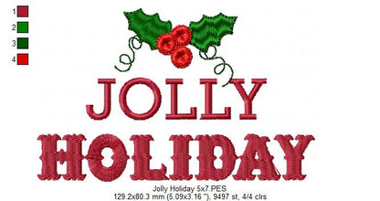 Jolly Holliday - Fill Stitch