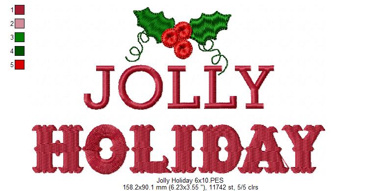 Jolly Holliday - Fill Stitch