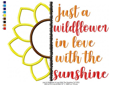 Just a Wildflower in Love with the Sunshine - Applique