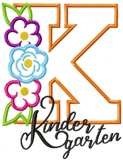 Kinder Garten Flowers - Applique