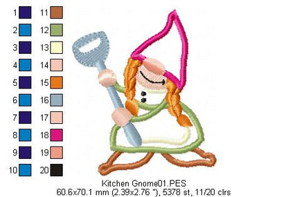 Kitchen Gnome - Applique