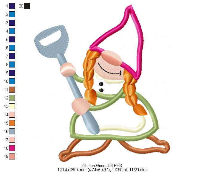 Kitchen Gnome - Applique