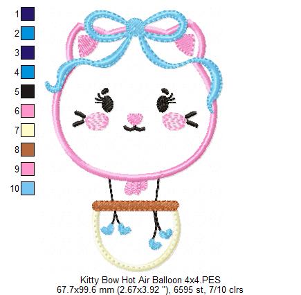 Hot Air Balloon Animals - Applique