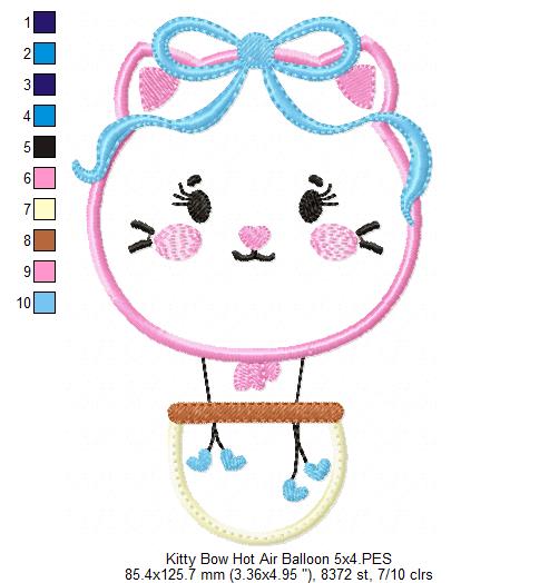 Hot Air Balloon Animals - Applique