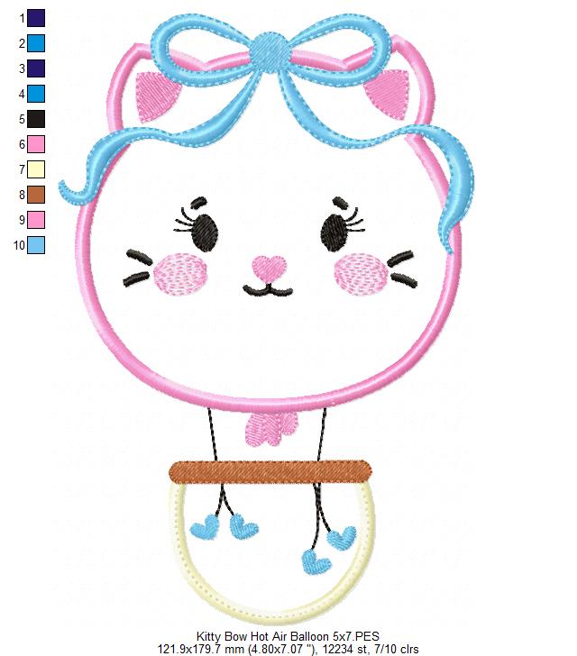 Hot Air Balloon Animals - Applique