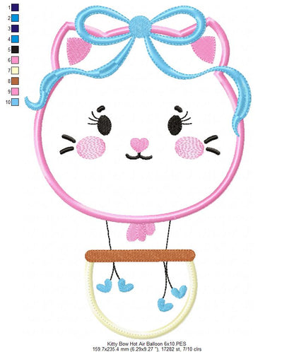 Hot Air Balloon Animals - Applique