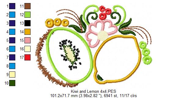 Lemon and Kiwi - Applique
