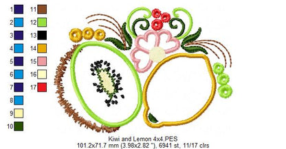 Lemon and Kiwi - Applique