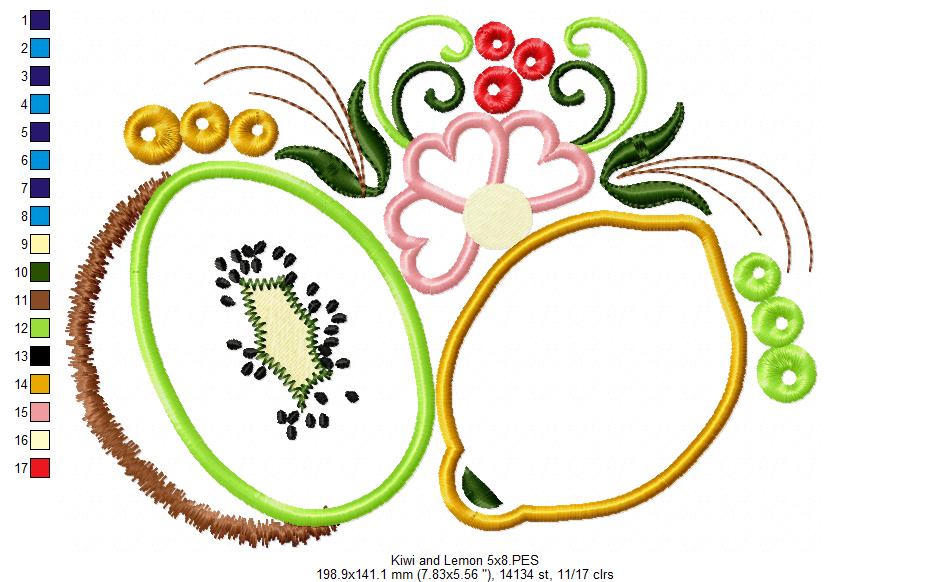 Lemon and Kiwi - Applique
