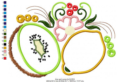 Lemon and Kiwi - Applique