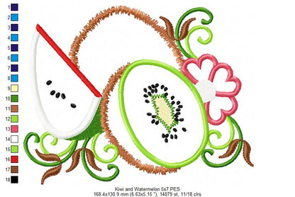 Kiwi and Watermelon - Applique