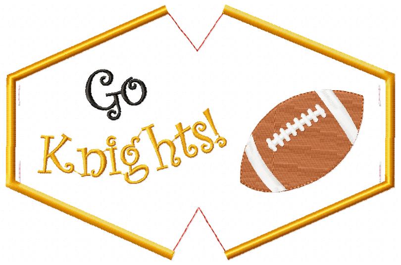 Go Knights! Face Mask - ITH Project - Machine Embroidery Design