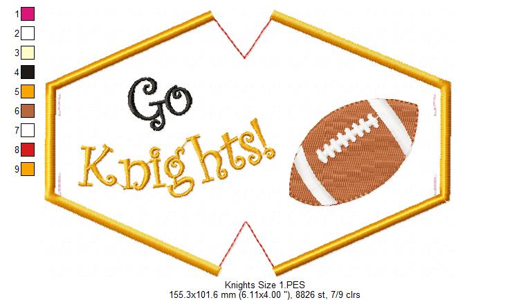 Go Knights! Face Mask - ITH Project - Machine Embroidery Design