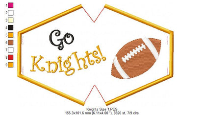 Go Knights! Face Mask - ITH Project - Machine Embroidery Design