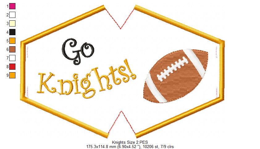 Go Knights! Face Mask - ITH Project - Machine Embroidery Design