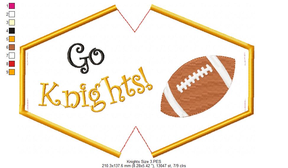 Go Knights! Face Mask - ITH Project - Machine Embroidery Design