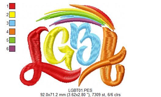 LGBT - Satin Stitch