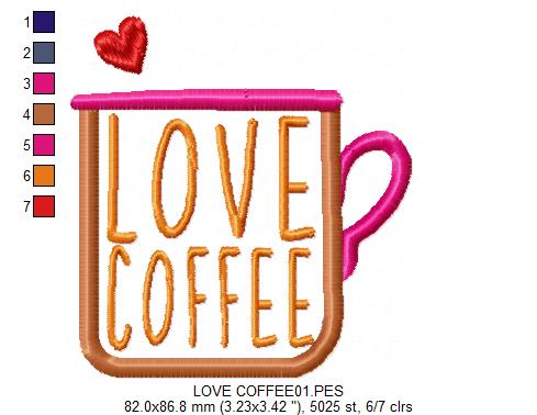 Love Coffee - Applique