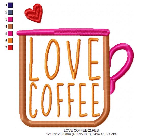 Love Coffee - Applique