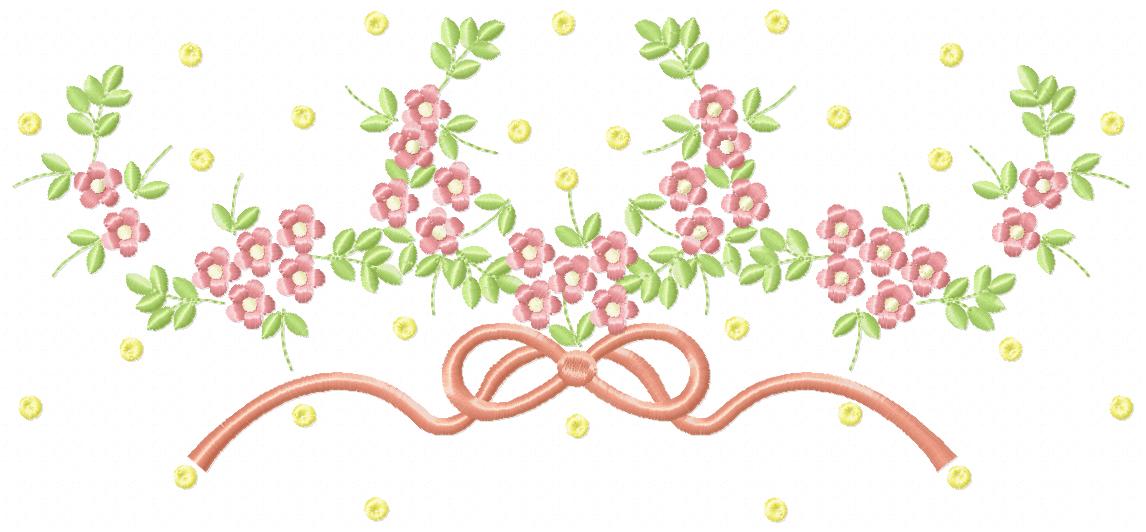 Lace and Little Flowers - Fill Stitch Embroidery