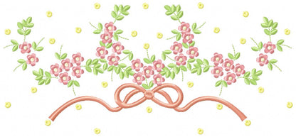 Lace and Little Flowers - Fill Stitch Embroidery