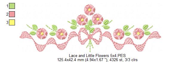 Lace and Little Flowers - Fill Stitch
