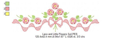Lace and Little Flowers - Fill Stitch