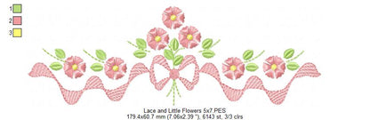 Lace and Little Flowers - Fill Stitch