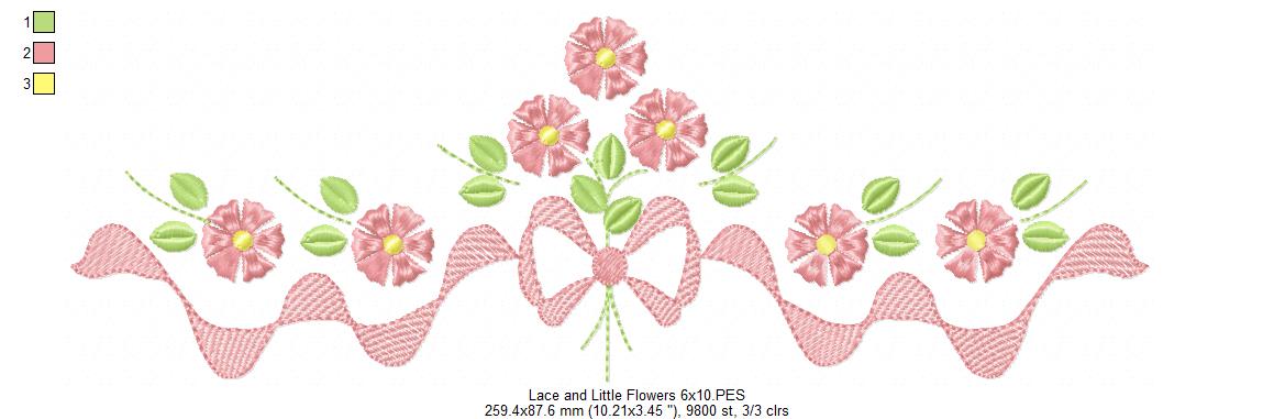 Lace and Little Flowers - Fill Stitch