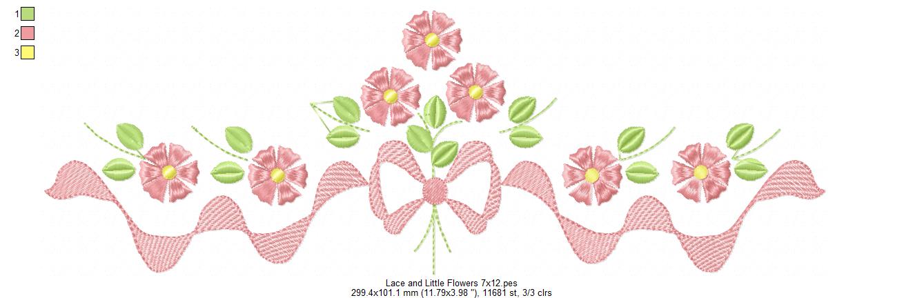 Lace and Little Flowers - Fill Stitch