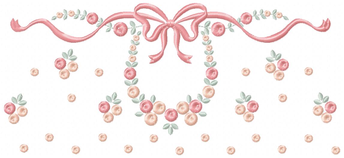 Lace and Little Flowers - Fill Stitch - Machine Embroidery Design
