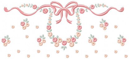 Lace and Little Flowers - Fill Stitch - Machine Embroidery Design