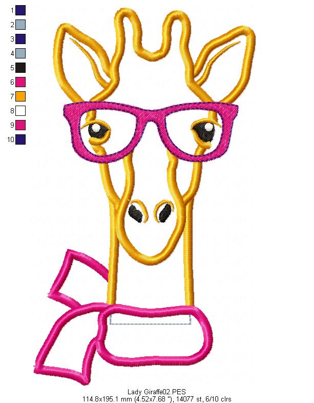 Lady Giraffe - Applique
