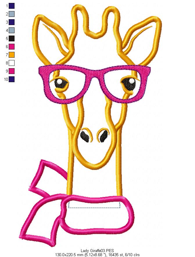 Lady Giraffe - Applique