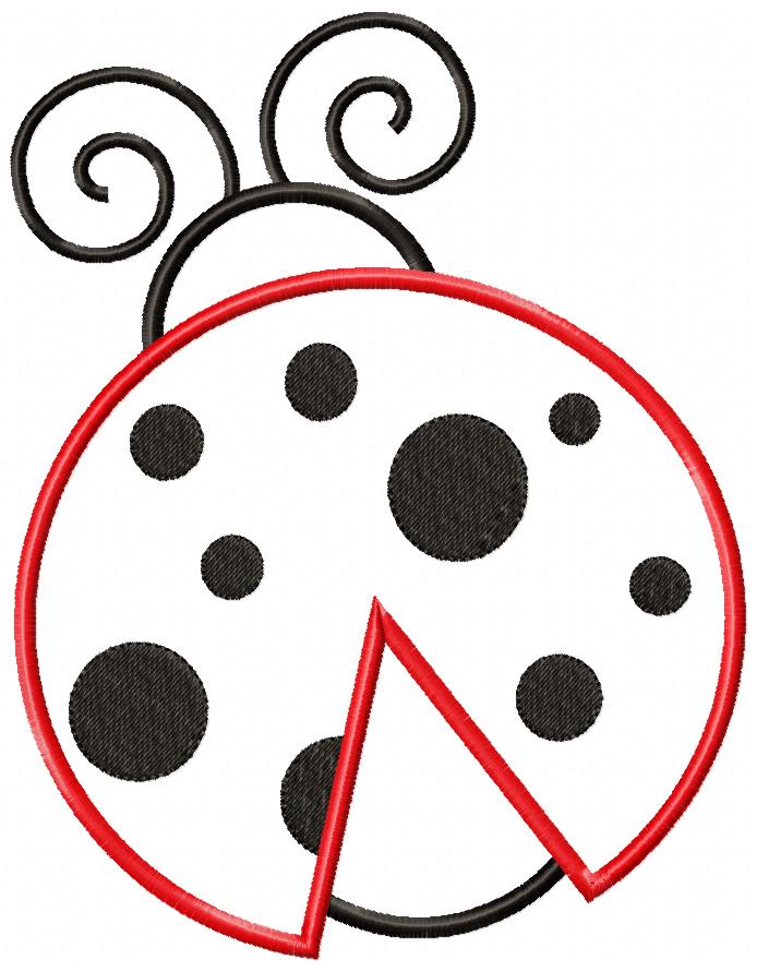 Ladybug - Applique - Machine Embroidery Design