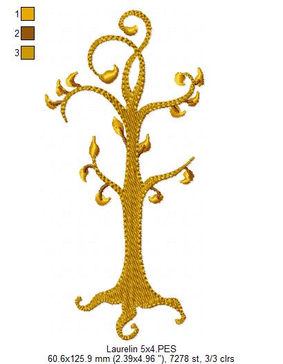 The Two Trees of Valinor - Fill Stitch