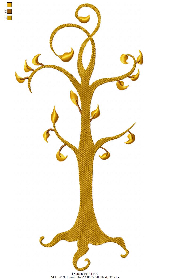 The Two Trees of Valinor - Fill Stitch