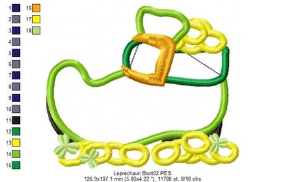 Leprechaun Boot - Applique