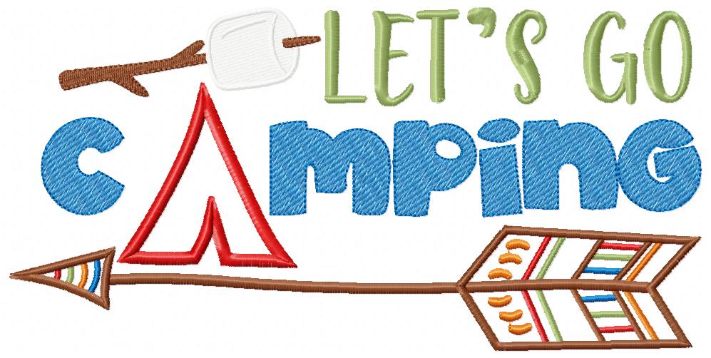 Let's Go Camping - Applique