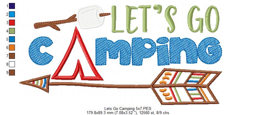 Let's Go Camping - Applique
