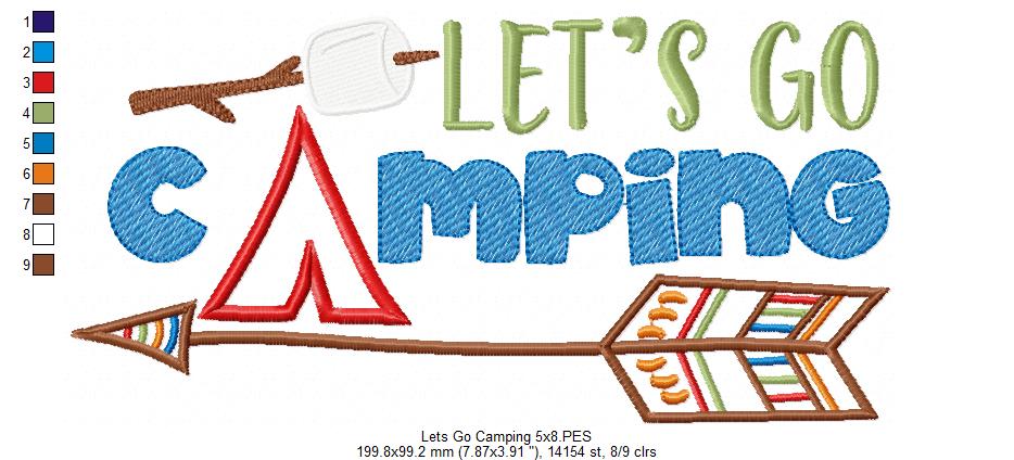 Let's Go Camping - Applique