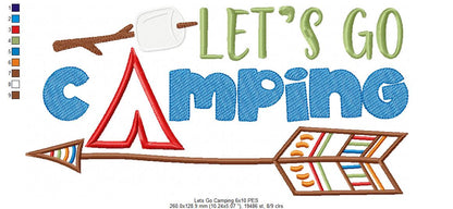 Let's Go Camping - Applique
