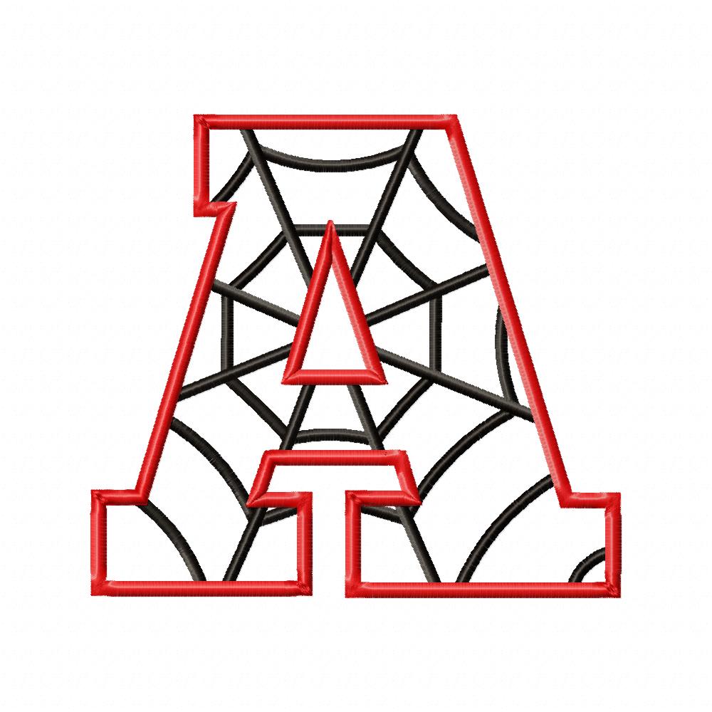 Monogram A Spider Web Letter A - Applique