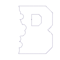 Monogram B and Flowers - Applique